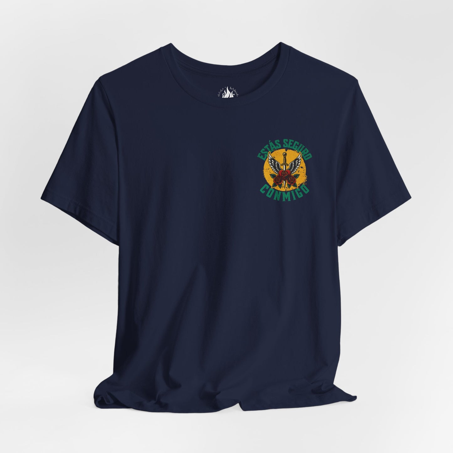 You Are Safe With Me Sword Unisex Tee | Estás Seguro Conmigo Shirt | Immigrant Rights & Solidarity Collection