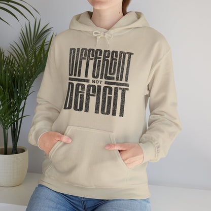 "Different Not Deficit" Unisex Hoodie | Autism & Neurodiversity Advocacy Hooded Sweatshirt