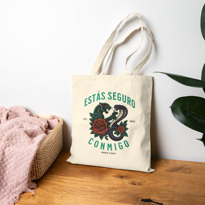 You Are Safe With Me Tote | Estás Seguro Conmigo Bag | Immigrant Rights & Solidarity Collection