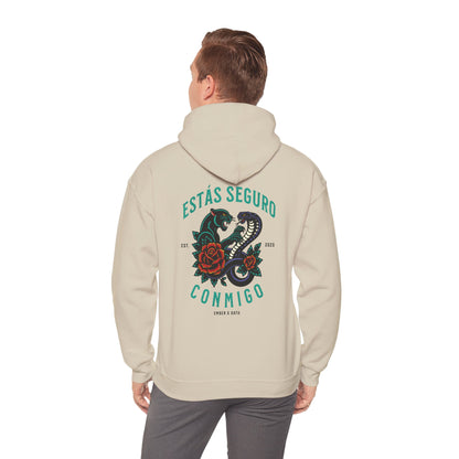 You Are Safe With Me Unisex Hoodie | Estás Seguro Conmigo Hooded Sweatshirt | Immigrant Rights & Solidarity Collection