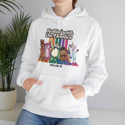 Rollin' with the Homies Unisex Hoodie | Portland Anti-ICE Inflatable Resistance Hooded Sweatshirt | Firestarter Fund Collection