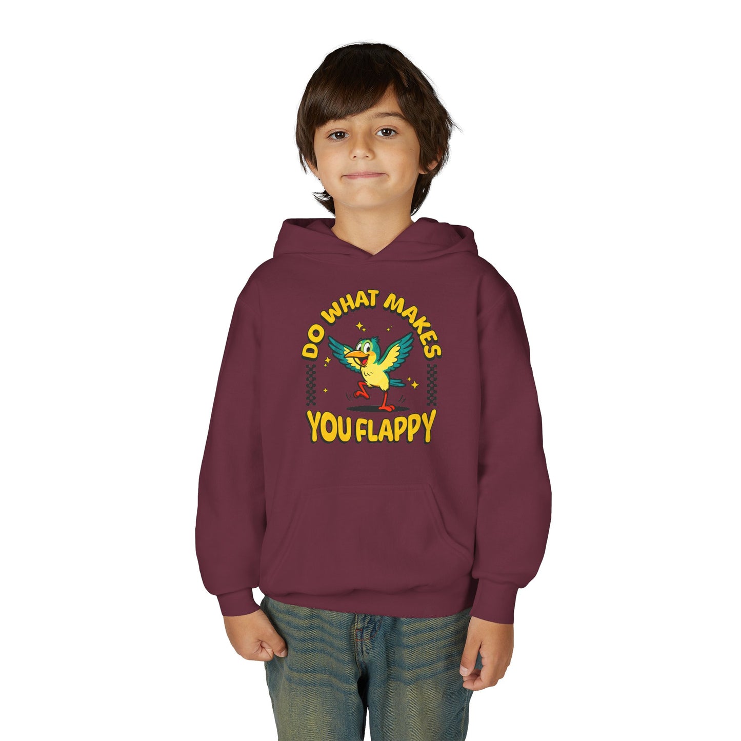 Youth "Do What Makes You Flappy" Unisex Hoodie | Autism & Neurodiversity Advocacy hooded sweatshirt