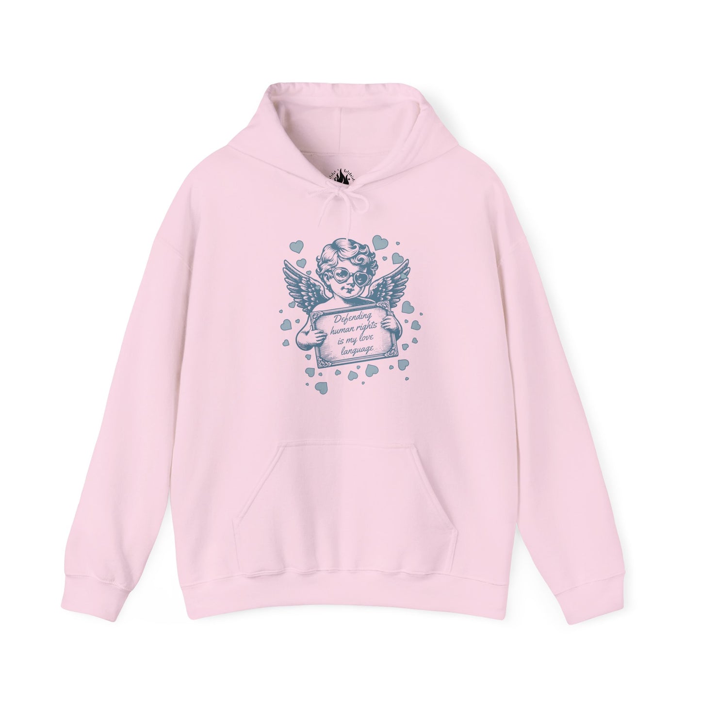 Defending Humans Rights Is My Love Language Unisex Hoodie | Valentine's Day Activism Hooded Swatshirt | The Collective Flame Fund Collection