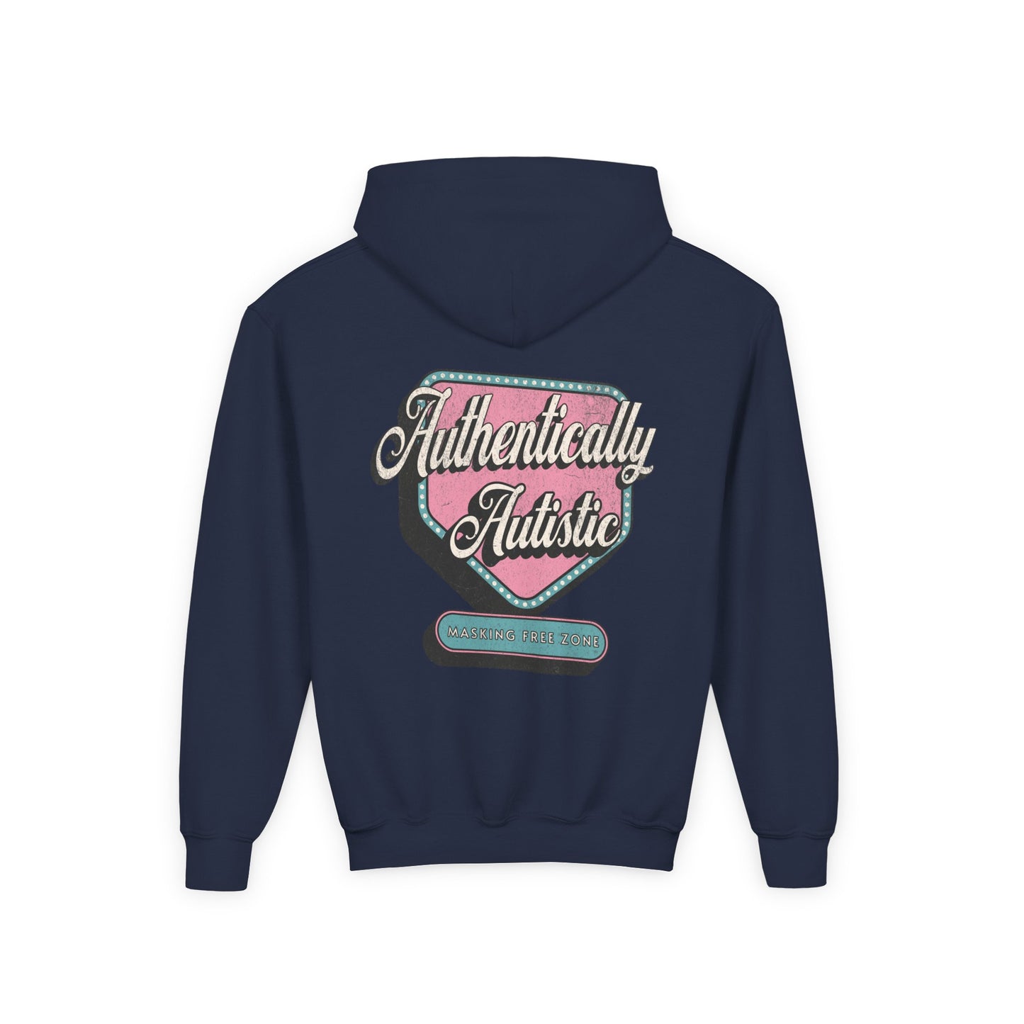 Youth "Authentically Autistic" Unisex Hoodie | Autism & Neurodiversity Advocacy Hooded Sweatshirt