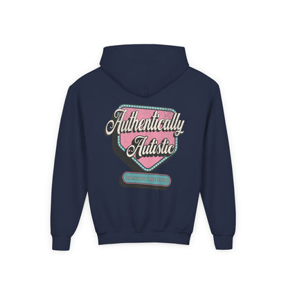 Youth "Authentically Autistic" Unisex Hoodie | Autism & Neurodiversity Advocacy Hooded Sweatshirt