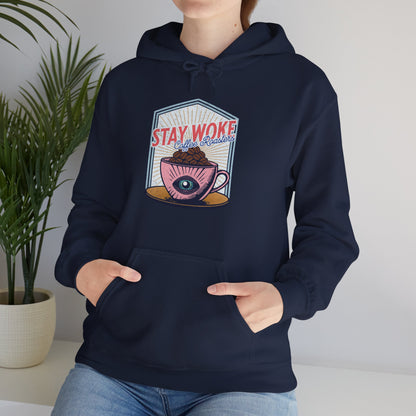 Stay Woke Coffee Roasters Unisex Hoodie | Fuel the Resistance Hooded Sweatshirt | Firestarter Fund Collection