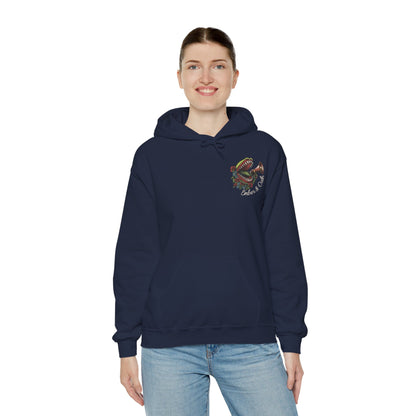 "Radicalized by Basic Decency" Unisex Hoodie | American Traditional Venus Flytrap Hooded Sweatshirt | Firestarter Fund Collection