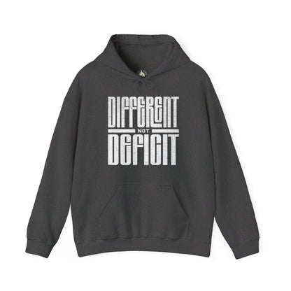 "Different Not Deficit" Unisex Hoodie | Autism & Neurodiversity Advocacy Hooded Sweatshirt