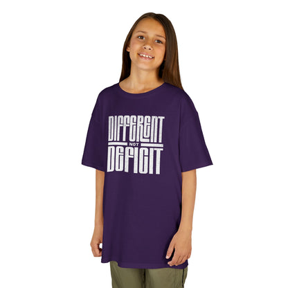 Youth "Different Not Deficit" Unisex Tee | Autism & Neurodiversity Advocacy Shirt