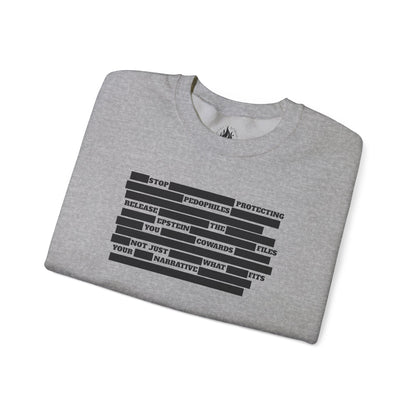 Redacted Truth Unisex Sweatshirt | Epstein Files Sweater | The Collective Flame Fund Collection