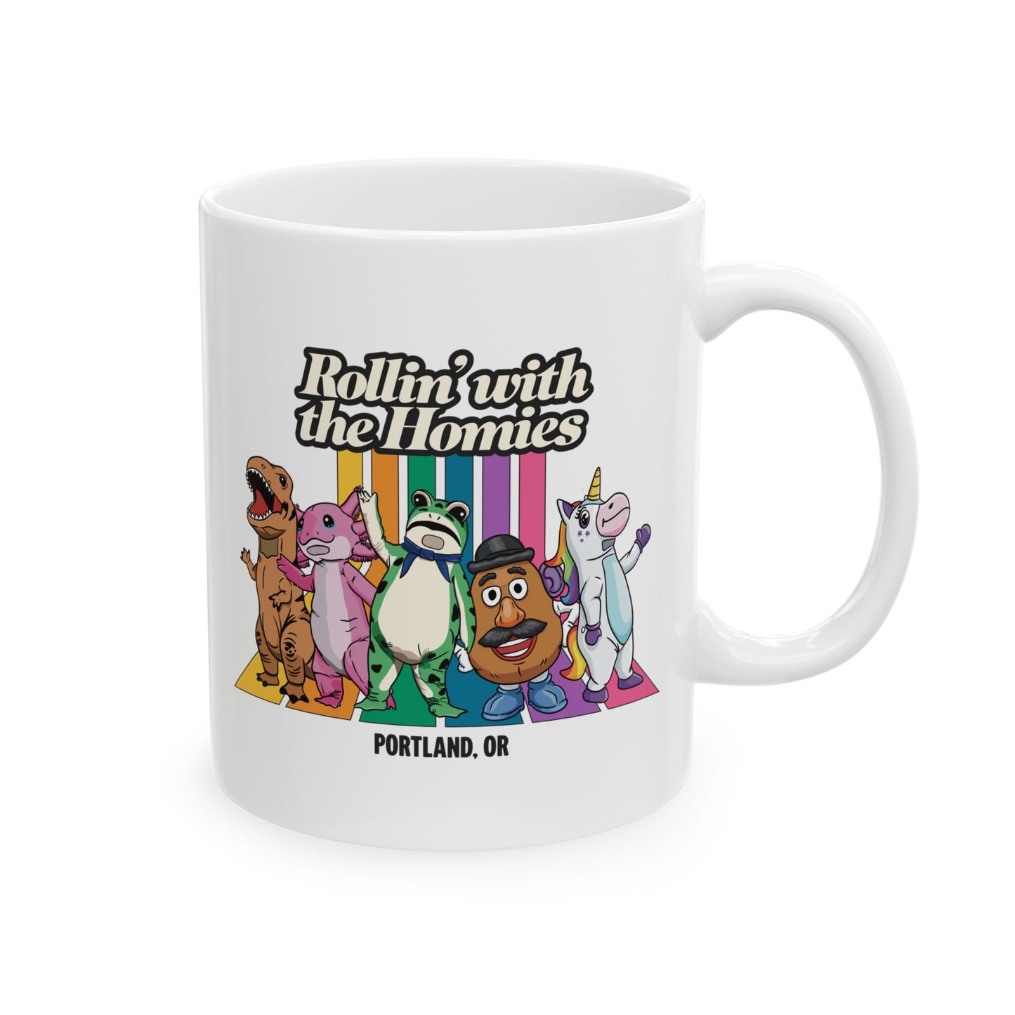 Rollin' with the Homies Coffee Mug | Portland Anti-ICE Inflatable Resistance Cup | Firestarter Fund Collection