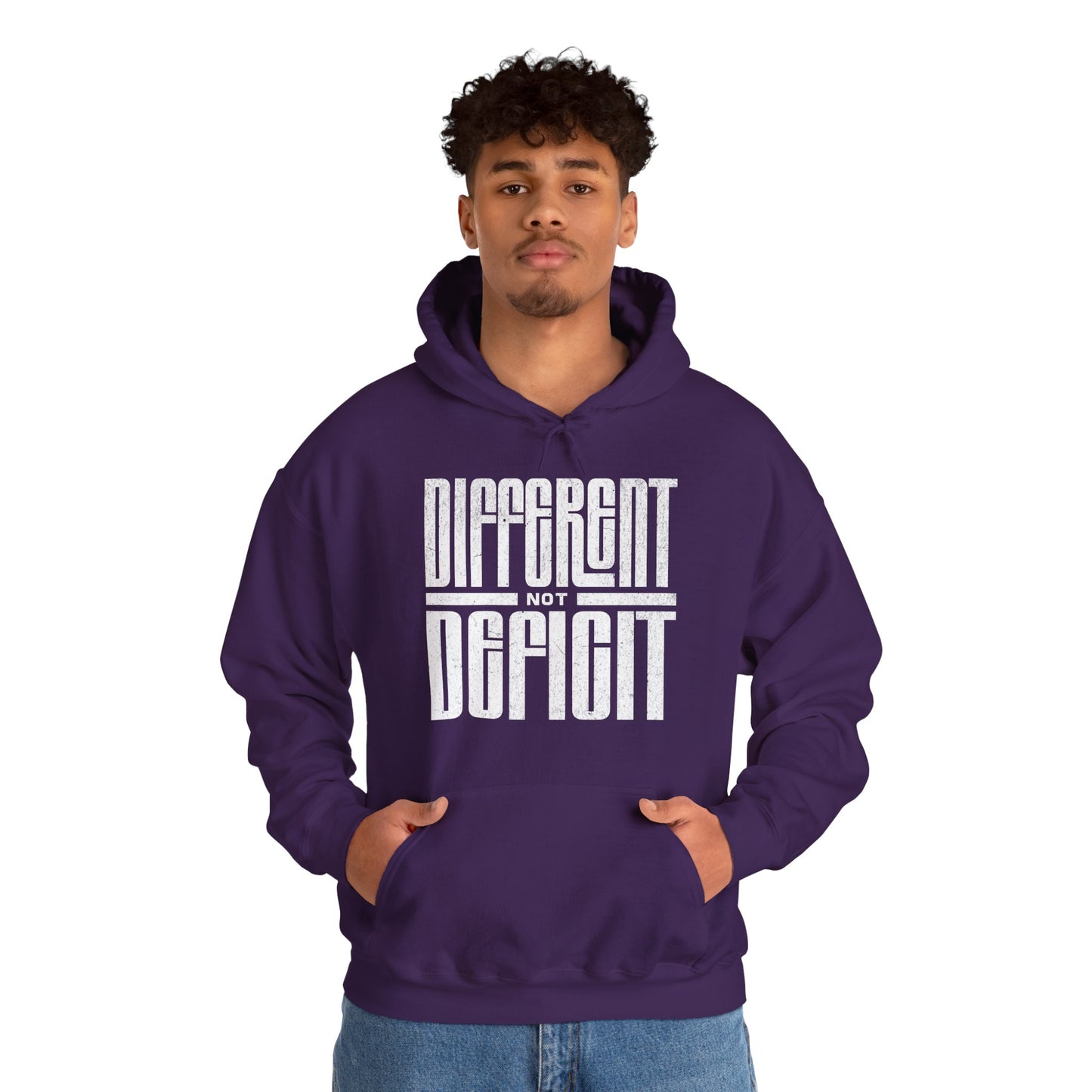 "Different Not Deficit" Unisex Hoodie | Autism & Neurodiversity Advocacy Hooded Sweatshirt