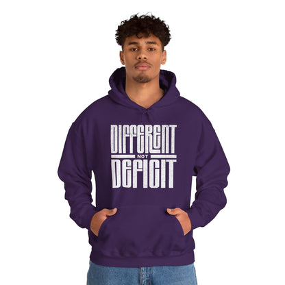 "Different Not Deficit" Unisex Hoodie | Autism & Neurodiversity Advocacy Hooded Sweatshirt
