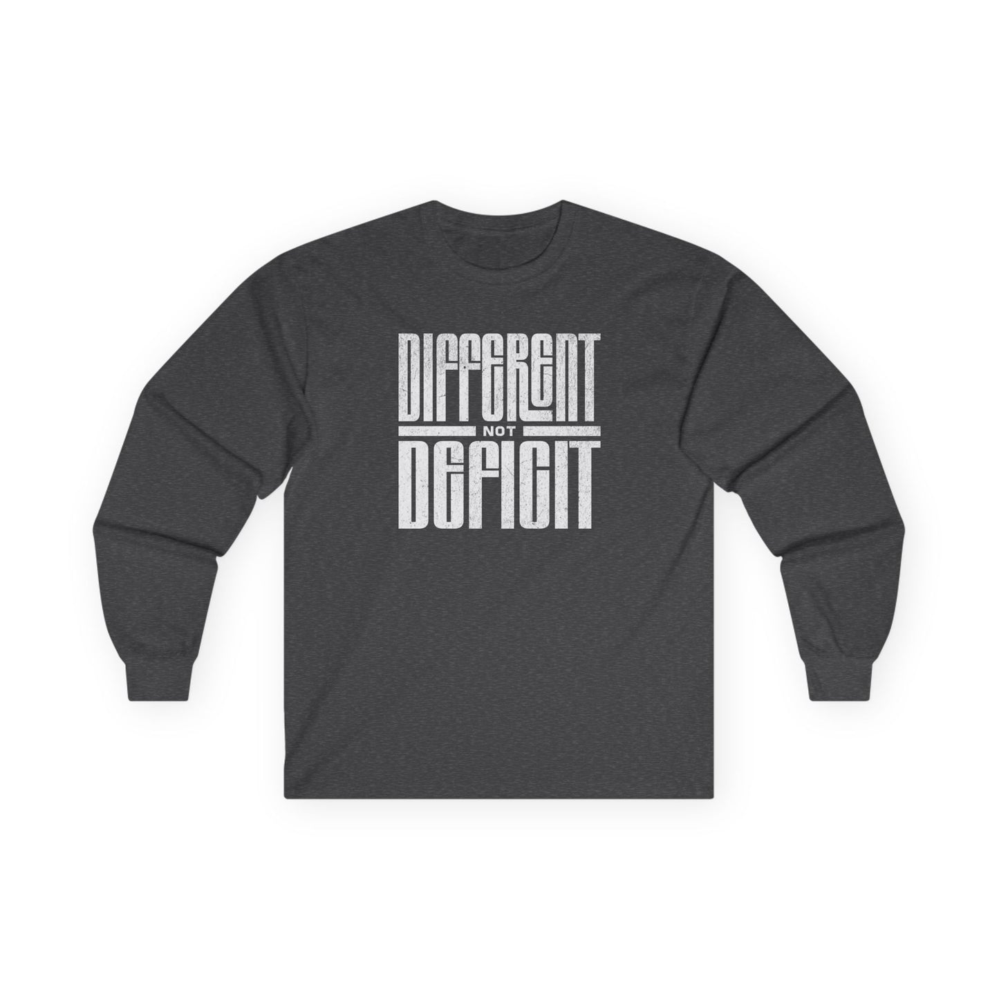 "Different Not Deficit" Unisex Long Sleeve Tee | Autism & Neurodiversity Advocacy Shirt