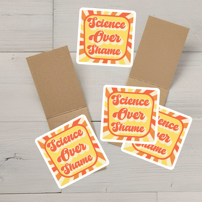(PRE-ORDER) Science Over Shame Sticker 5-Pack | Autism & Neurodiversity Decal