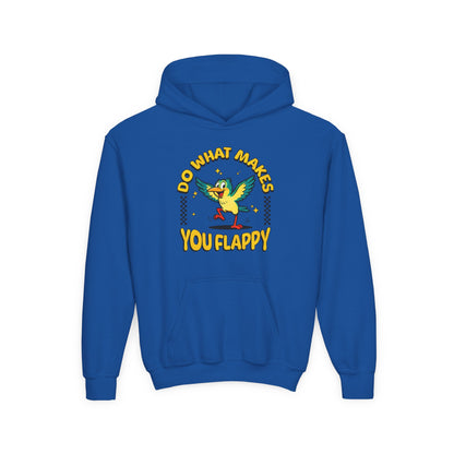 Youth "Do What Makes You Flappy" Unisex Hoodie | Autism & Neurodiversity Advocacy hooded sweatshirt