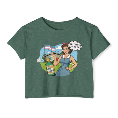 No TERFs On My Turf Crop Top | Trans Pride & Solidarity Collection