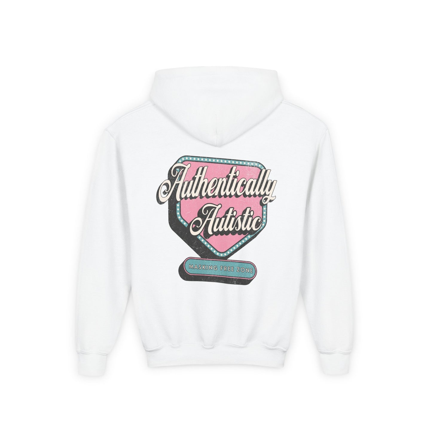 Youth "Authentically Autistic" Unisex Hoodie | Autism & Neurodiversity Advocacy Hooded Sweatshirt