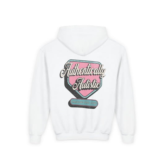 Youth "Authentically Autistic" Unisex Hoodie | Autism & Neurodiversity Advocacy Hooded Sweatshirt