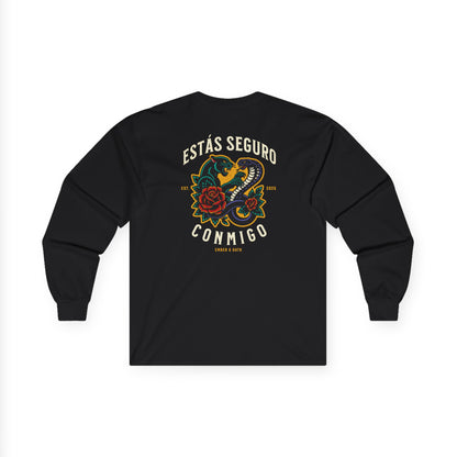 You Are Safe With Me Unisex Long Sleeve Tee | Estás Seguro Conmigo Shirt | Immigrant Rights & Solidarity Collection