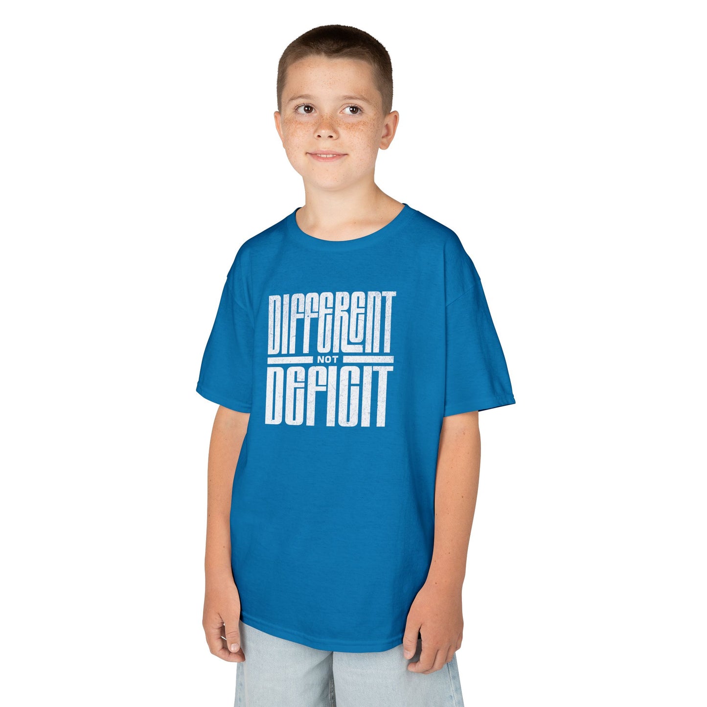 Youth "Different Not Deficit" Unisex Tee | Autism & Neurodiversity Advocacy Shirt