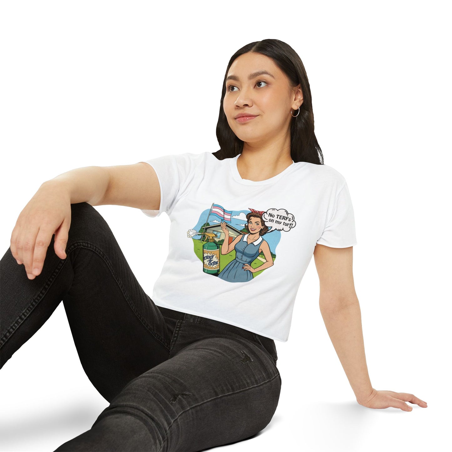 No TERFs On My Turf Crop Top | Trans Pride & Solidarity Collection