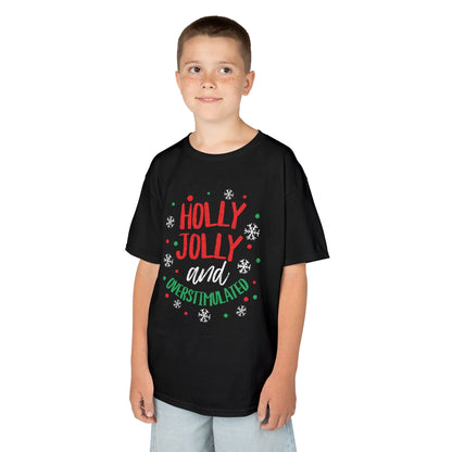 Youth Holly Jolly Unisex Tee | Funny Christmas Shirt for the Overstimulated