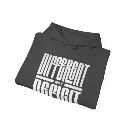 "Different Not Deficit" Unisex Hoodie | Autism & Neurodiversity Advocacy Hooded Sweatshirt