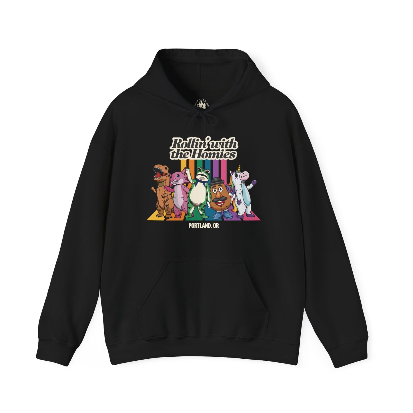 Rollin' with the Homies Unisex Hoodie | Portland Anti-ICE Inflatable Resistance Hooded Sweatshirt | Firestarter Fund Collection