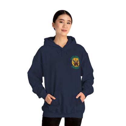 You Are Safe With Me Sword Unisex Hoodie | Estás Seguro Conmigo Hooded Sweatshirt | Immigrant Rights & Solidarity Collection