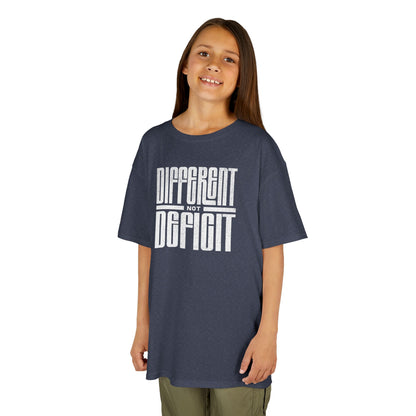 Youth "Different Not Deficit" Unisex Tee | Autism & Neurodiversity Advocacy Shirt