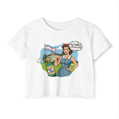 No TERFs On My Turf Crop Top | Trans Pride & Solidarity Collection