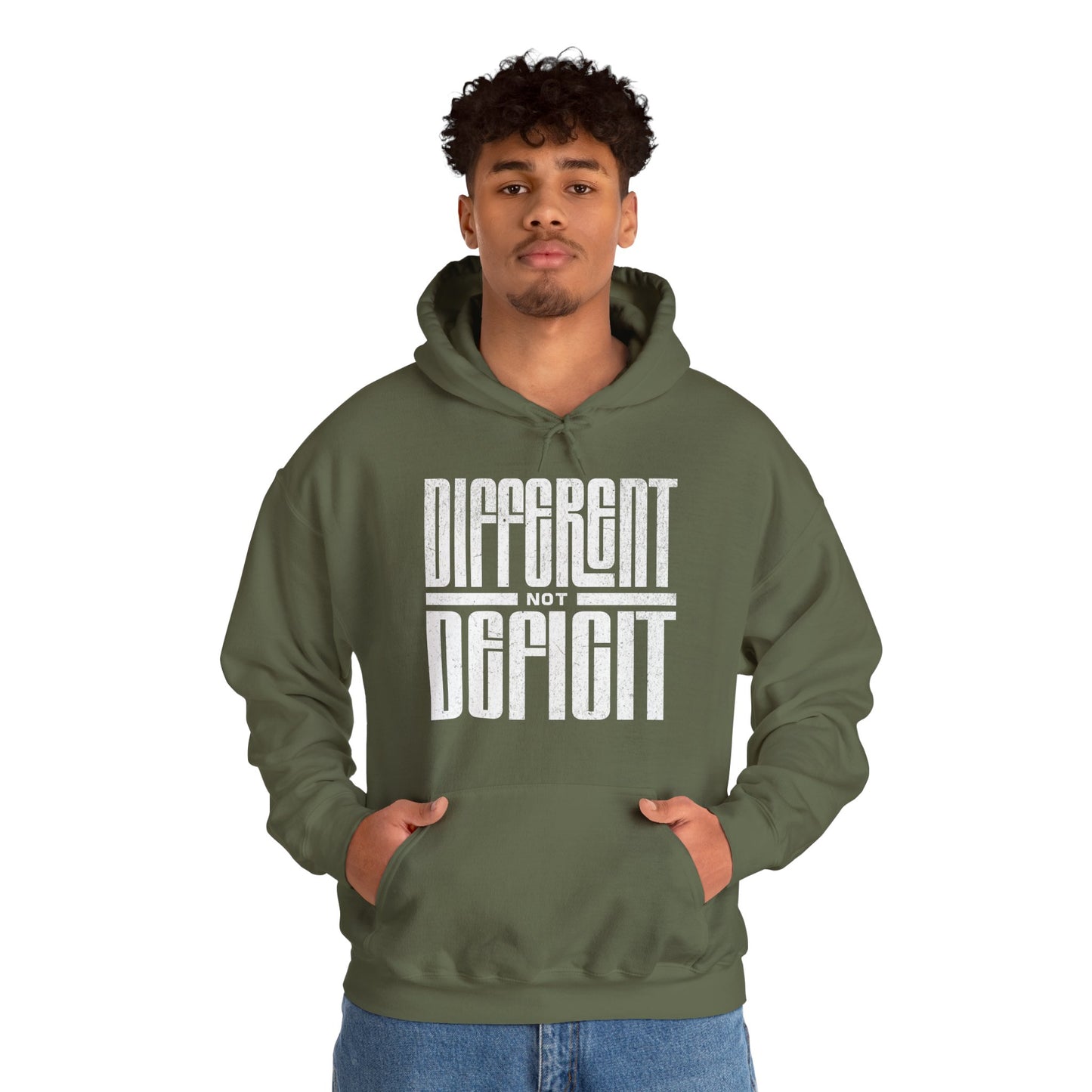 "Different Not Deficit" Unisex Hoodie | Autism & Neurodiversity Advocacy Hooded Sweatshirt