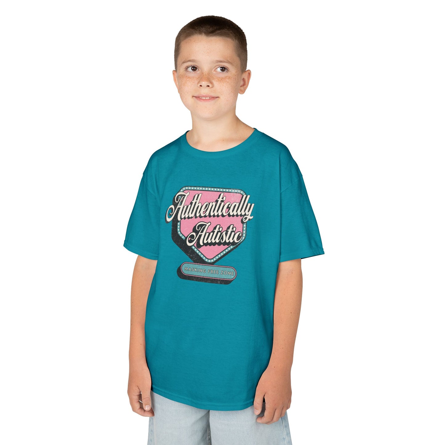 Youth "Authentically Autistic" Unisex Tee | Autism & Neurodiversity Advocacy Shirt
