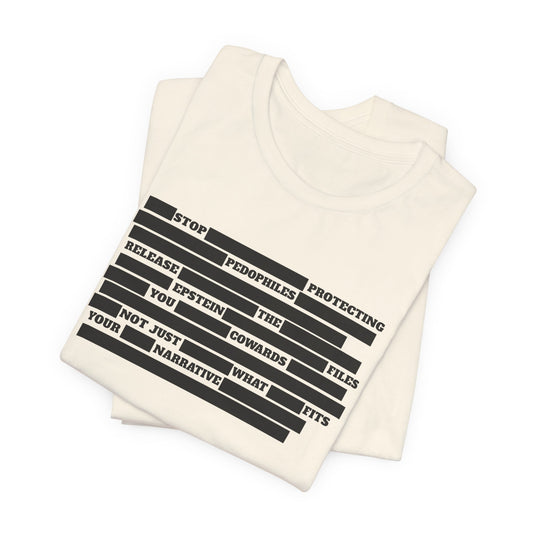 Redacted Truth Unisex Tee | Epstein Files T-Shirt | The Collective Flame Fund Collection
