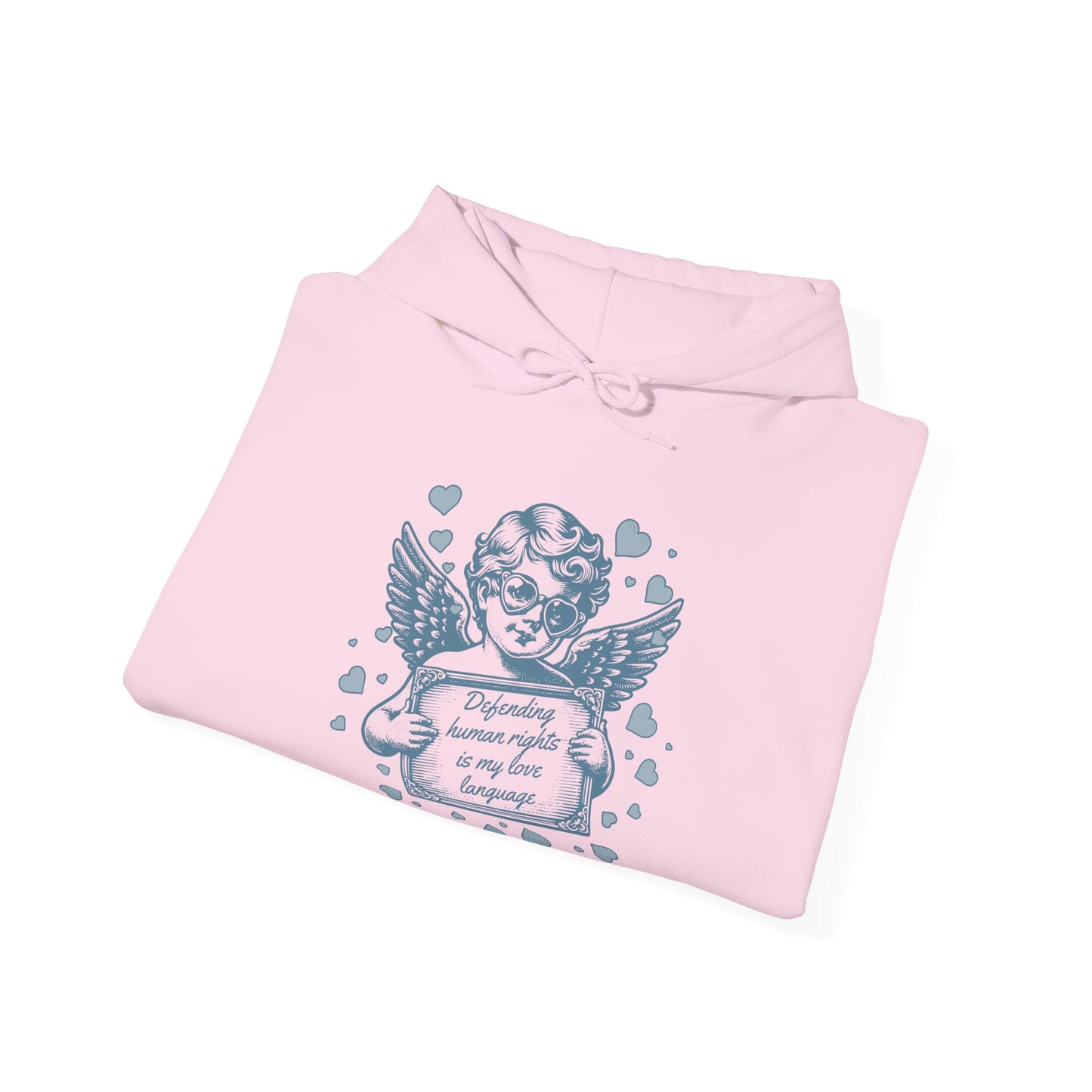 Defending Humans Rights Is My Love Language Unisex Hoodie | Valentine's Day Activism Hooded Swatshirt | The Collective Flame Fund Collection