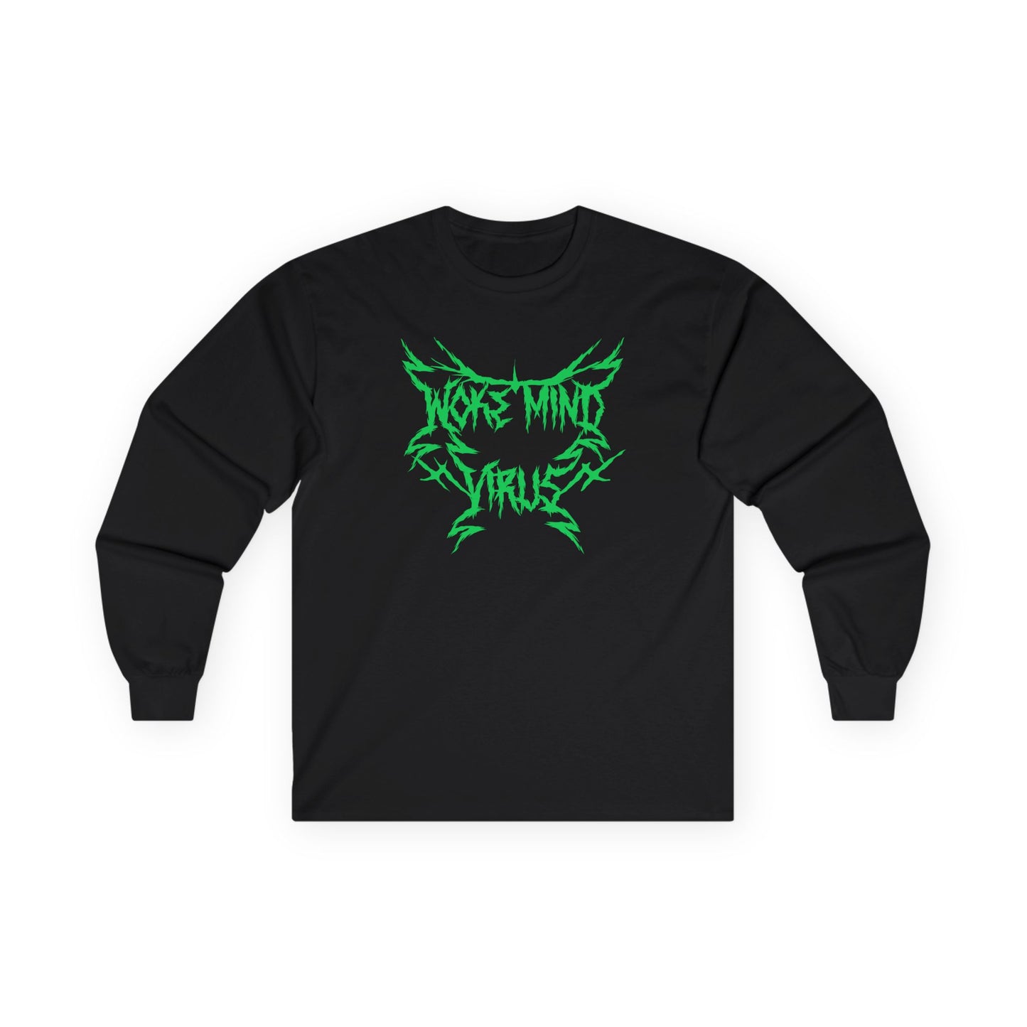 Woke Mind Virus Heavy Metal Unisex Long Sleeve Tee | The Collective Flame Fund Collection