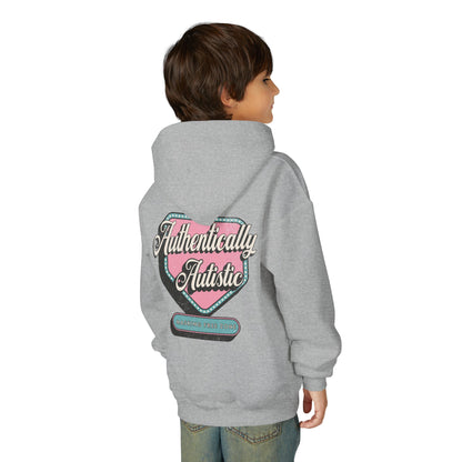 Youth "Authentically Autistic" Unisex Hoodie | Autism & Neurodiversity Advocacy Hooded Sweatshirt