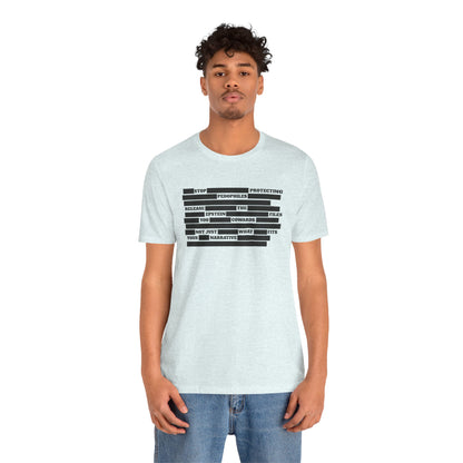 Redacted Truth Unisex Tee | Epstein Files T-Shirt | The Collective Flame Fund Collection