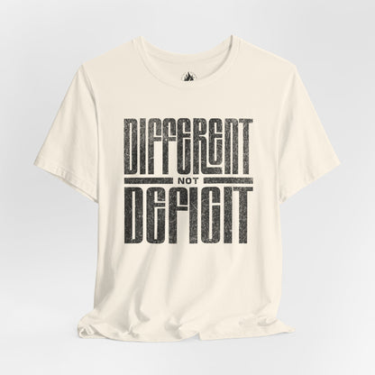 "Different Not Deficit" Unisex Tee | Autism & Neurodiversity Advocacy Shirt