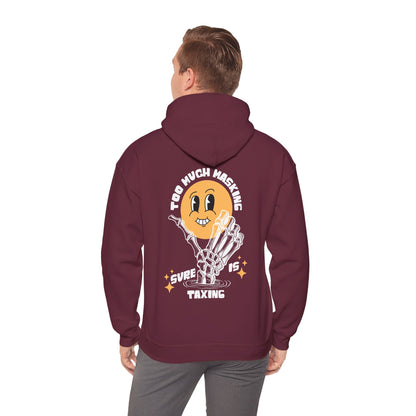 "Too Much Masking" Unisex Hoodie | Autism & Neurodiversity Advocacy Hooded Sweatshirt