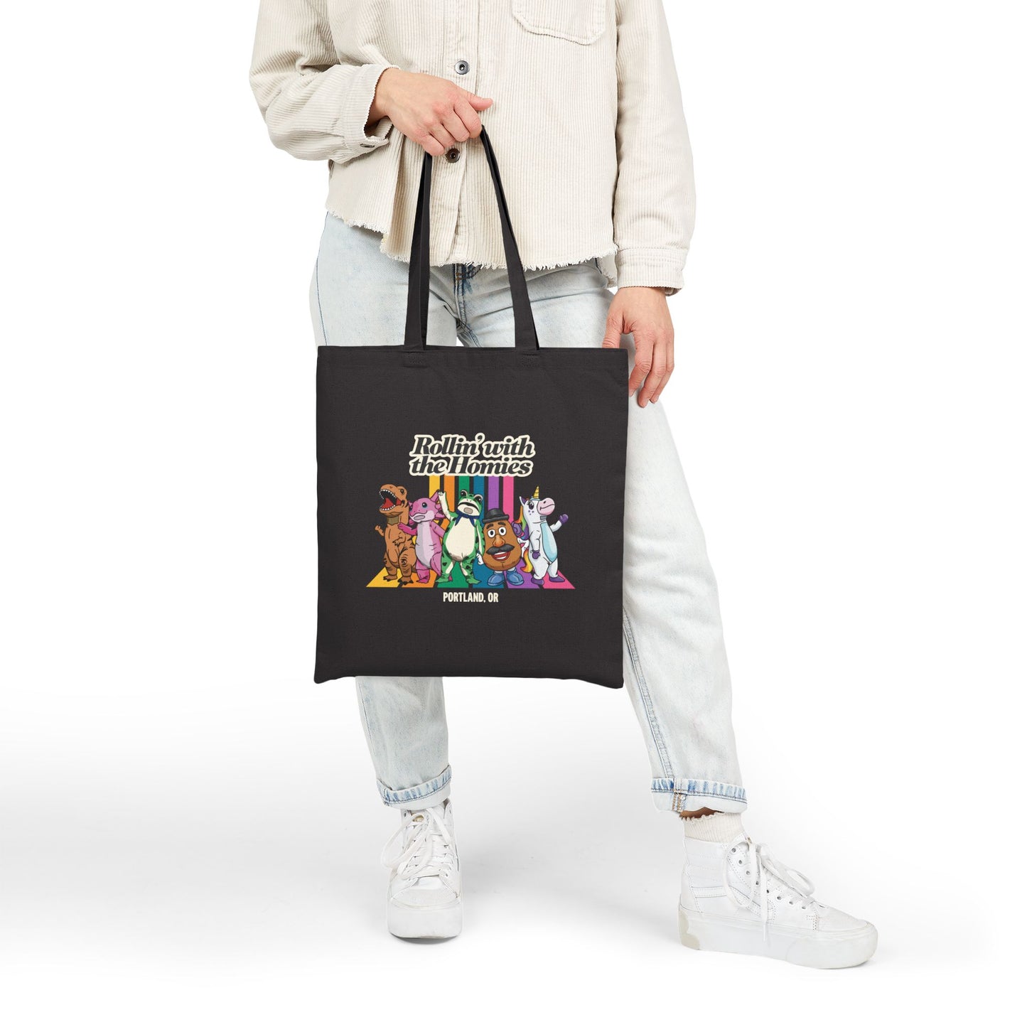 Rollin' with the Homies Tote Bag | Portland Anti-ICE Inflatable Resistance Bag | Firestarter Fund Collection