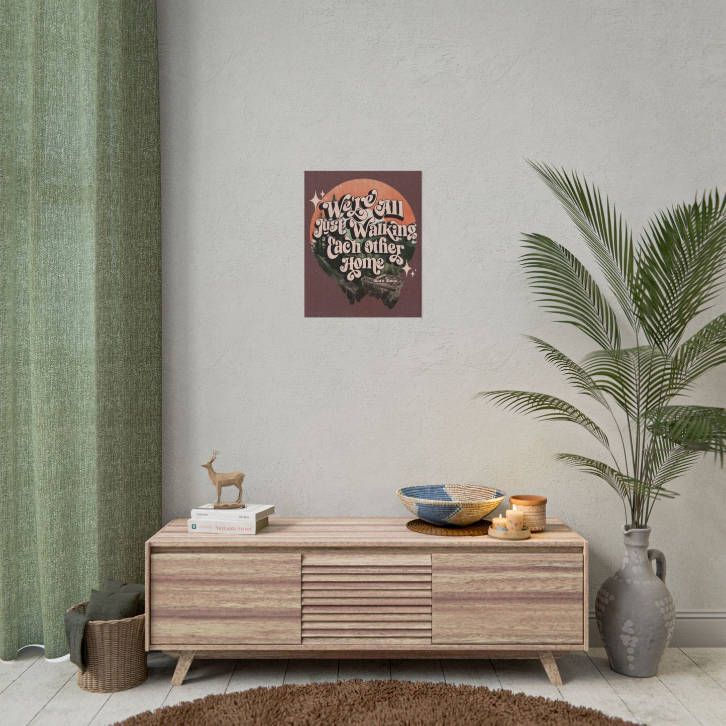 Walking Each Other Home Poster | Ram Dass Quote Wall Art | The Collective Flame Fund Collection