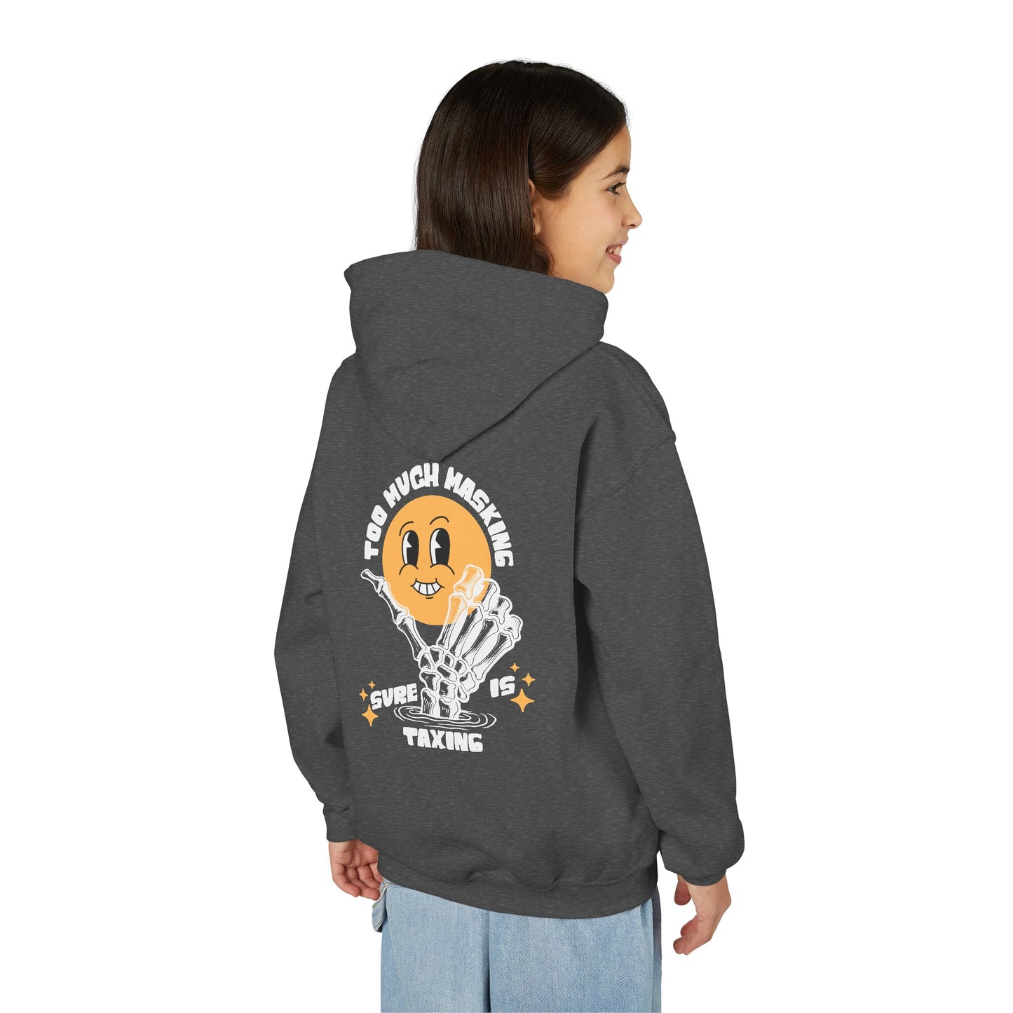 Youth "Masking Is Taxing" Unisex Hoodie | Autism & Neurodiversity Advocacy Sweatshirt