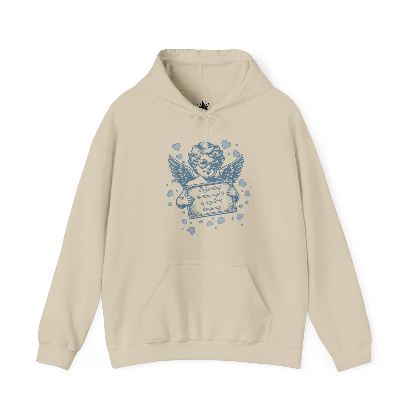 Defending Humans Rights Is My Love Language Unisex Hoodie | Valentine's Day Activism Hooded Swatshirt | The Collective Flame Fund Collection