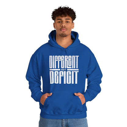 "Different Not Deficit" Unisex Hoodie | Autism & Neurodiversity Advocacy Hooded Sweatshirt
