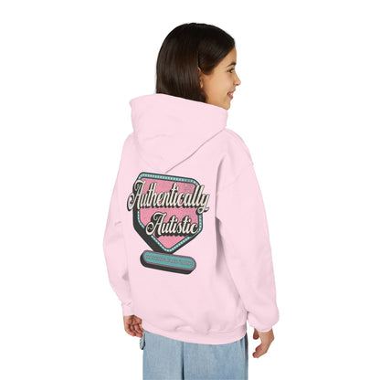 Youth "Authentically Autistic" Unisex Hoodie | Autism & Neurodiversity Advocacy Hooded Sweatshirt