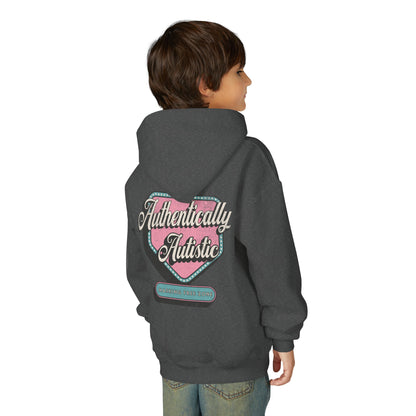 Youth "Authentically Autistic" Unisex Hoodie | Autism & Neurodiversity Advocacy Hooded Sweatshirt