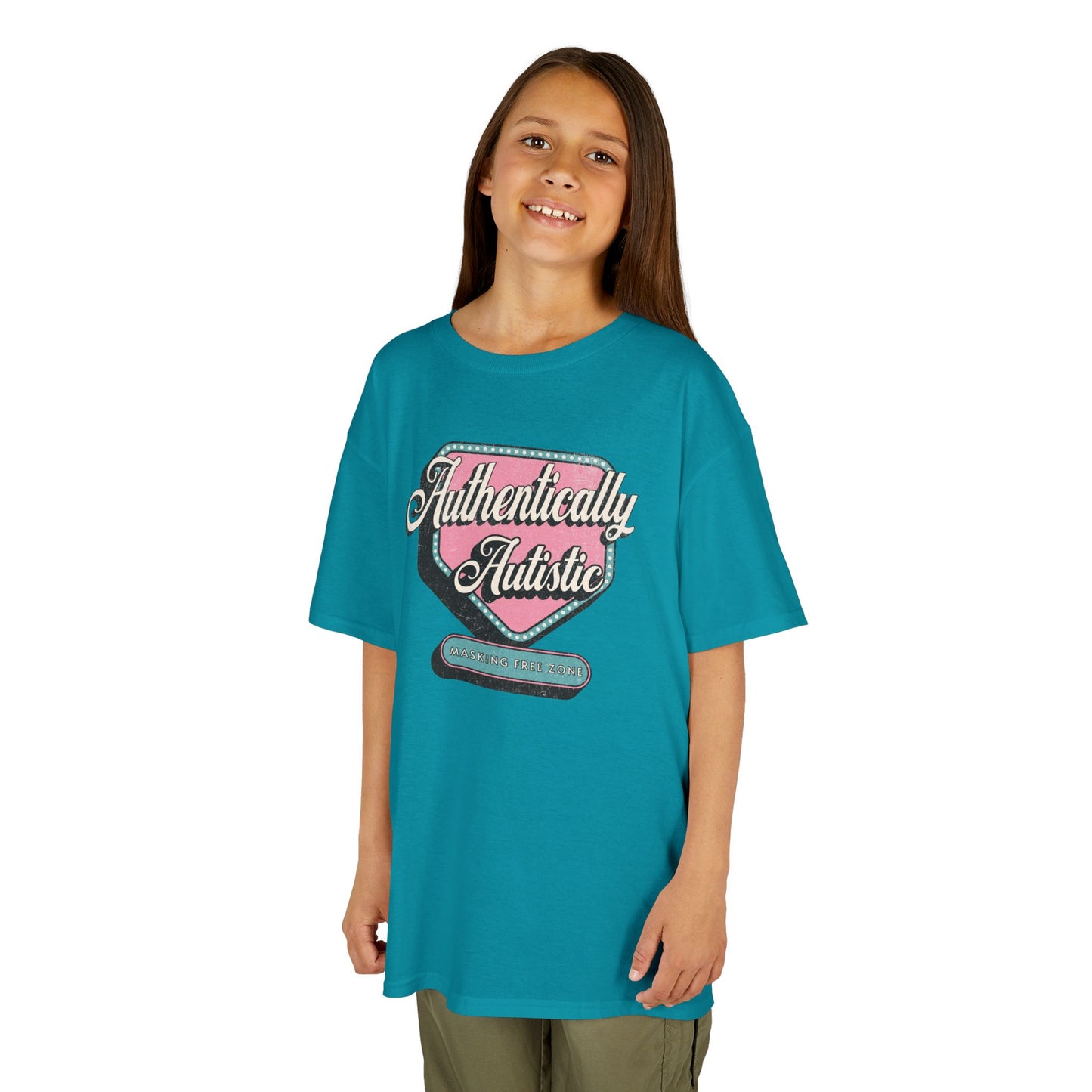 Youth "Authentically Autistic" Unisex Tee | Autism & Neurodiversity Advocacy Shirt