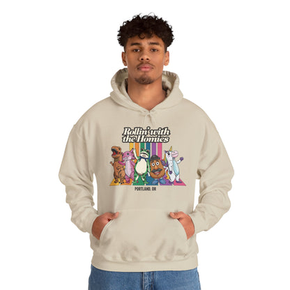 Rollin' with the Homies Unisex Hoodie | Portland Anti-ICE Inflatable Resistance Hooded Sweatshirt | Firestarter Fund Collection